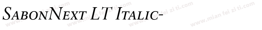SabonNext LT Italic字体转换